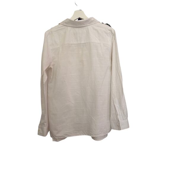 Tommy Hilfiger‎ Shirt Womens Medium White Half Button Front Long Sleeve - Picture 3 of 9